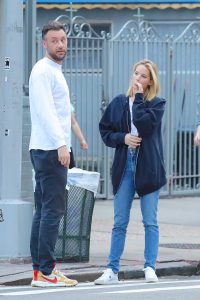 Jennifer Lawrence in a Blue Hoody