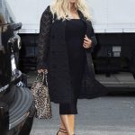 Jessica Simpson in a Black Floral Cardigan Was Seen Out in NYC 10/11/2018