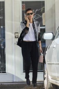 Kate Mara in a Black Pants