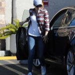 Rachel McAdams in a Plaid Shirt Goes Shopping at Gelsons in LA 10/21/2018