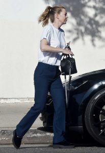Ellen Pompeo in a White T-Shirt