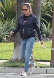 Jennifer Garner in a Blue Jacket