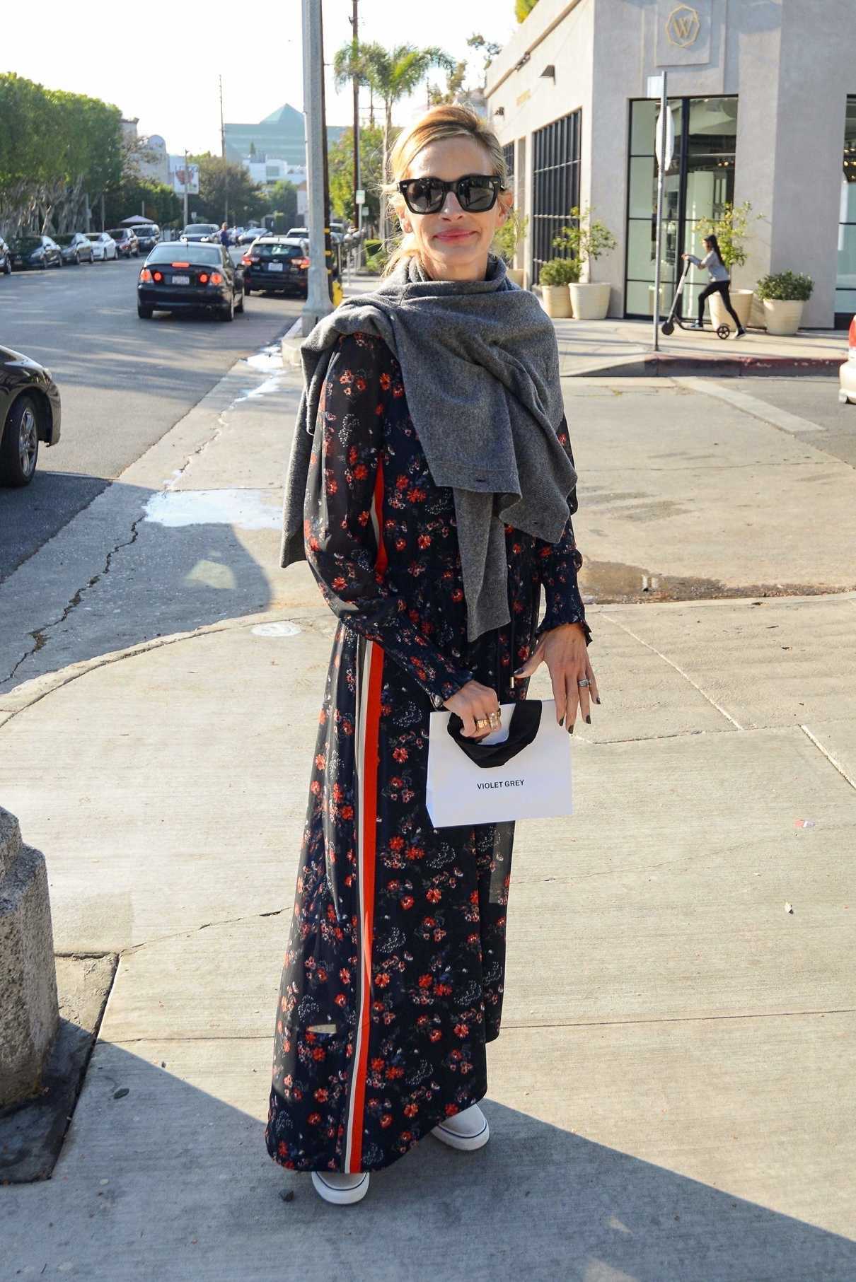 Julia Roberts in a Long Floral Dress