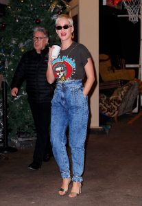Katy Perry in a Black Lionel Richie T-Shirt