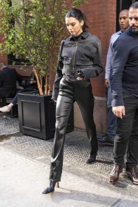 Kendall Jenner in a Black Denim Jacket