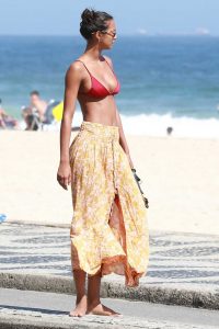 Lais Ribeiro in a Red Bikini