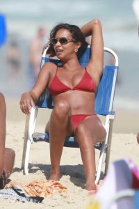 Lais Ribeiro in a Red Bikini