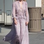 LeAnn Rimes in a Long Beige Dress Was Seen Out in Los Angeles 11/02/2018