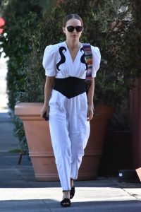 Natalie Portman in a White Overalls