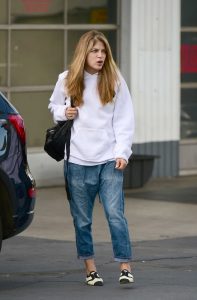 Selma Blair in a White Hoody