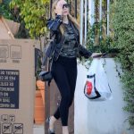 Amanda Bynes in a Black Leather Jacket Was Seen Out in Los Angeles 12/20/2018