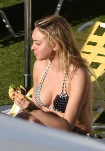 Corinne Olympios in a Checkered Bikini