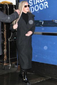 Jenny McCarthy in a Black Coat