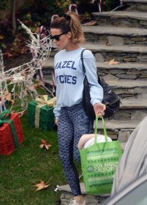 Kate Beckinsale in a Blue Sweatshirt