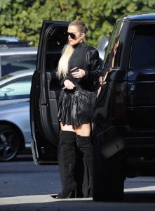 Khloe Kardashian in a Black Turtleneck