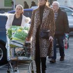Lilly Becker in a Leopard Print Fur Coat Goes Shopping at Waitrose Supermarket in London 12/26/2018