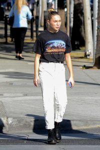 Maddie Ziegler in a White Jeans