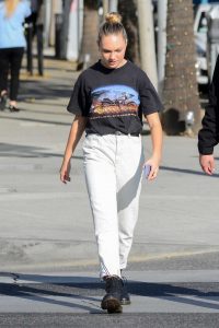 Maddie Ziegler in a White Jeans