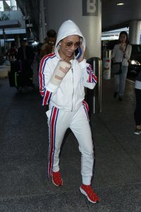 Melanie Brown in a White Tracksuit