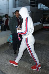 Melanie Brown in a White Tracksuit