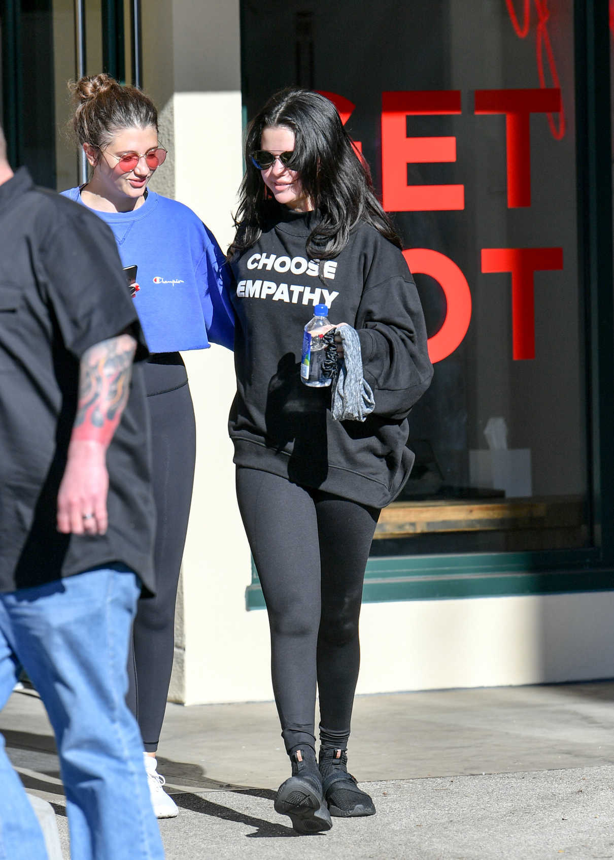 Selena Gomez in a Black Sweatshirt