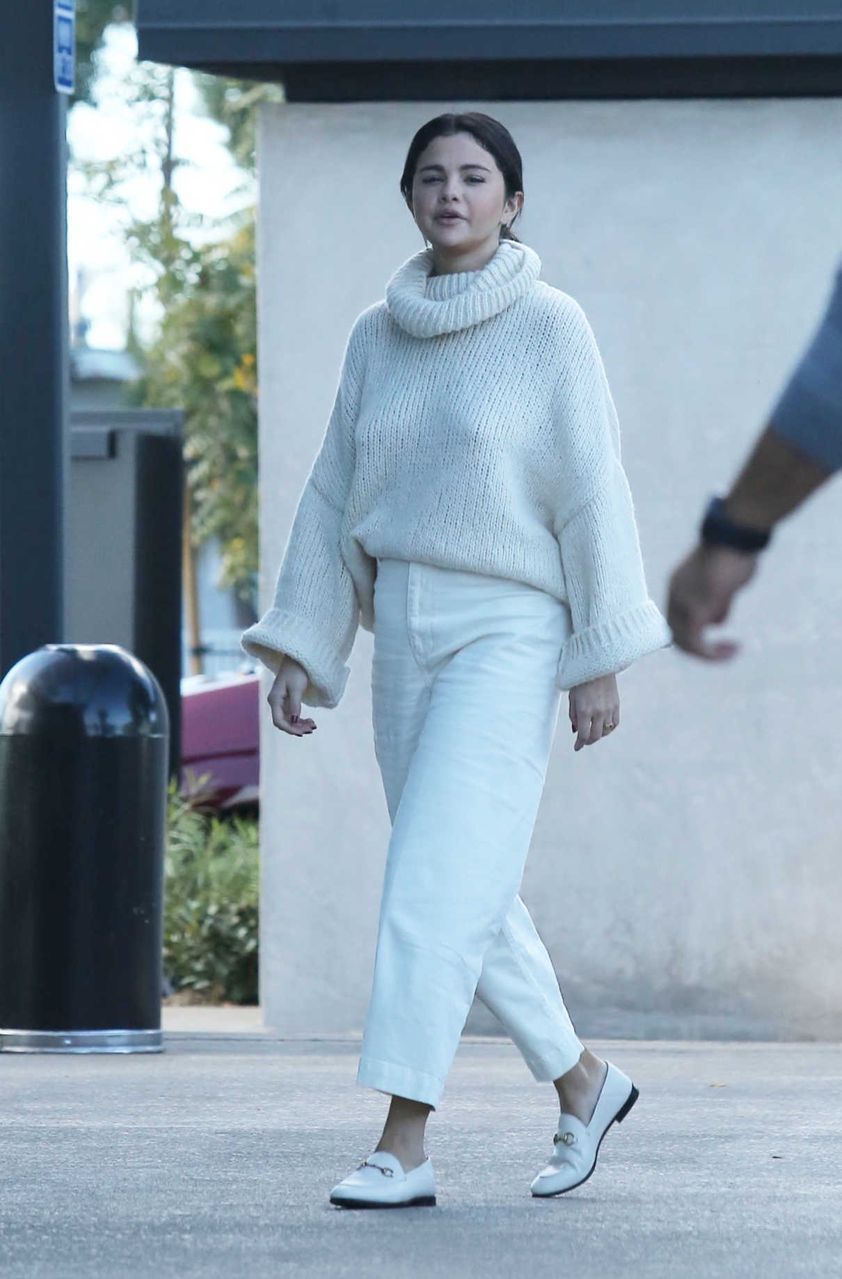 Selena Gomez White PTR Mens Sweater