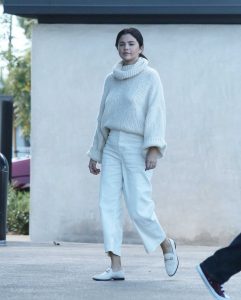 Selena Gomez in a White Sweater