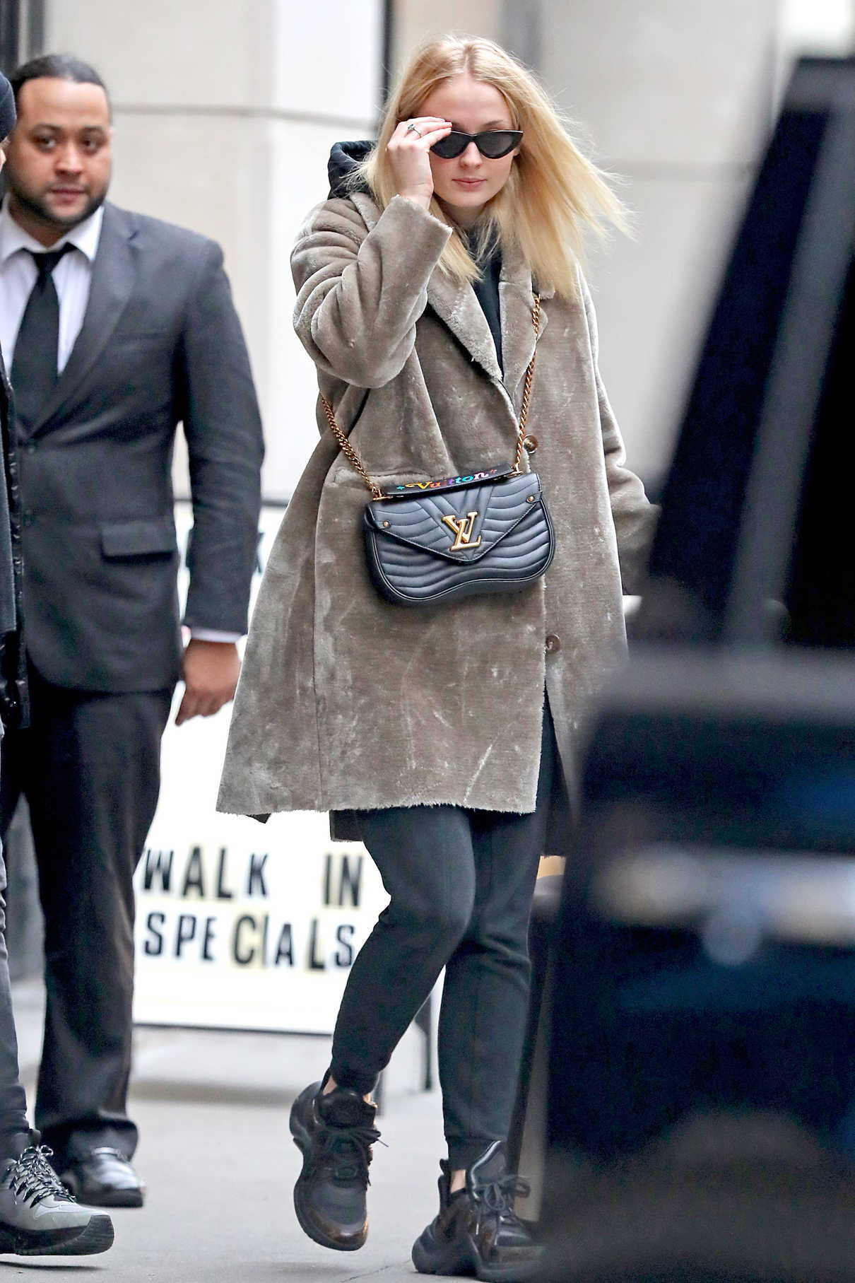 Sophie Turner in a Beige Fur Coat Arrives at LAX Airport in Los Angeles ...