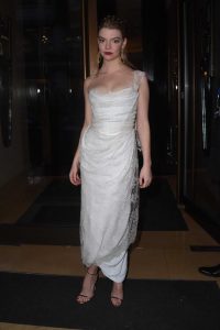 Anya Taylor-Joy in a White Dress