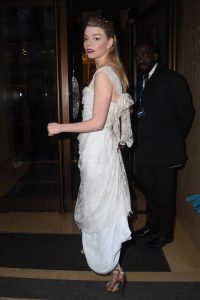 Anya Taylor-Joy in a White Dress