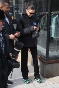 Bella Hadid in a Black Jacket