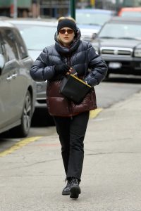 Dakota Fanning in a Puffer Jacket