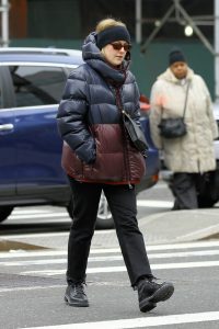 Dakota Fanning in a Puffer Jacket