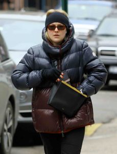 Dakota Fanning in a Puffer Jacket