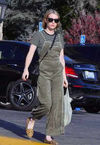 Emma Roberts in a Striped T-Shirt