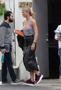 Gwyneth Paltrow in a Gray Tank Top