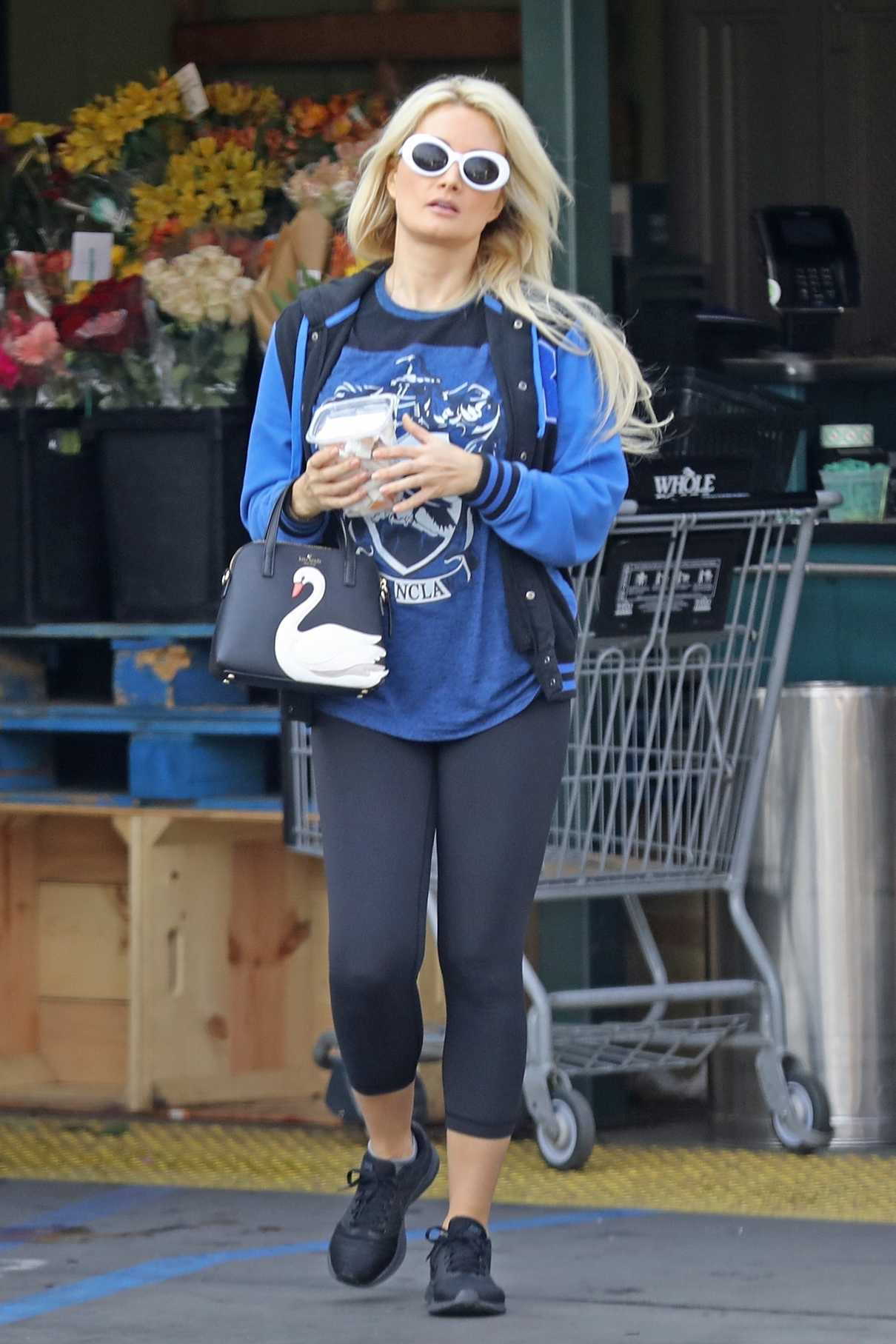 Holly Madison in a Black Leggings