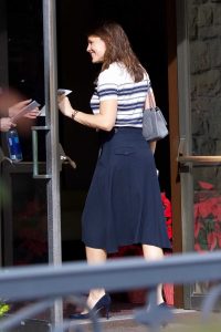 Jennifer Garner in a Striped Blouse