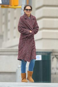 Katie Holmes in a Yellow Uggs