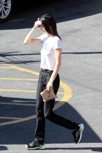 Kendall Jenner in a White T-Shirt