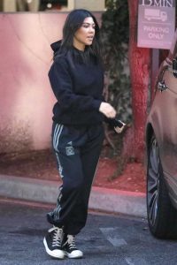 Kourtney Kardashian in a Black Hoody