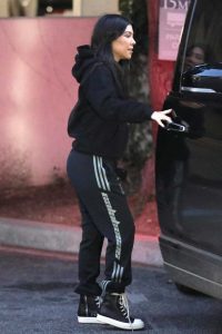 Kourtney Kardashian in a Black Hoody