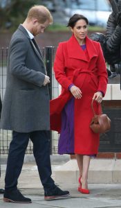 Meghan Markle in a Red Coat