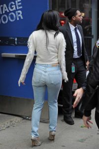 Nicole Scherzinger in a Blue Ripped Jeans