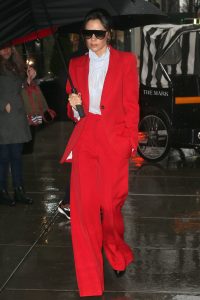 Victoria Beckham in a Red Suit