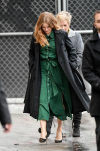 Amy Adams in a Black Trench Coat
