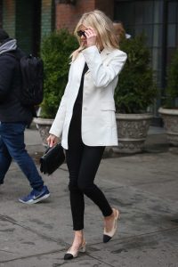 Charlotte McKinney in a White Blazer
