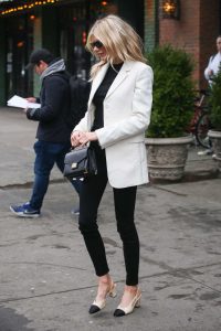 Charlotte McKinney in a White Blazer
