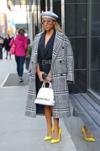 Karrueche Tran in a Gray Beret