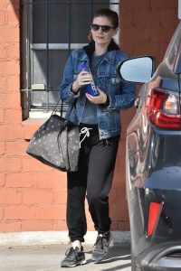 Kate Mara in a Denim Jacket